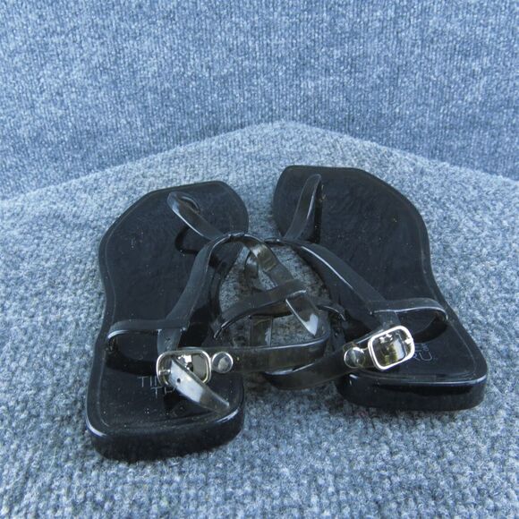 Time And Tru Women Thong Sandal Shoes Size 6 Medium‎ Clear Synthetic - Picture 5 of 9